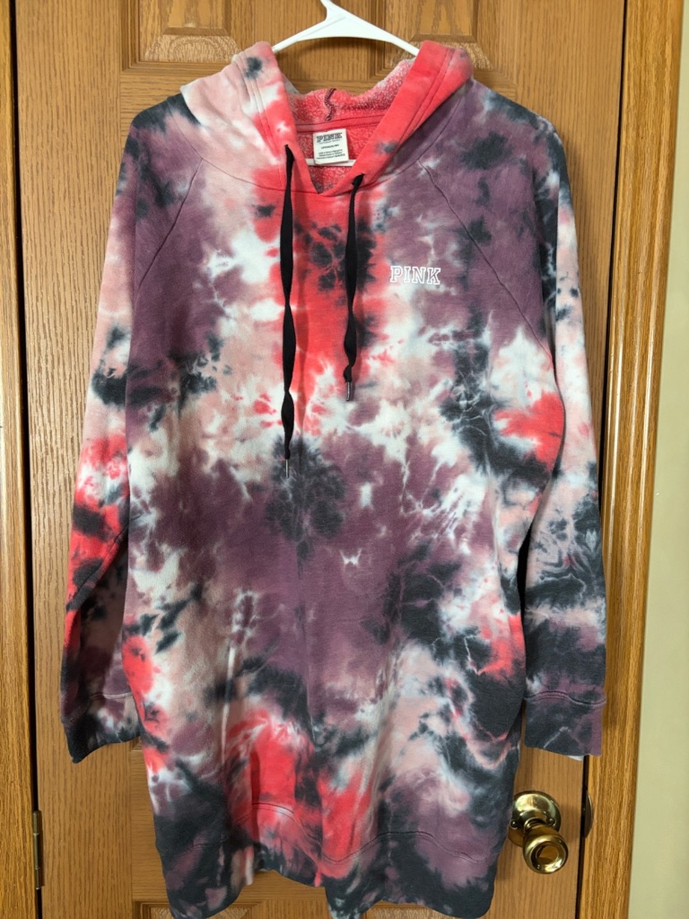 PINK Victoria's Secret Pink Purple Tie-Dye Hoodie